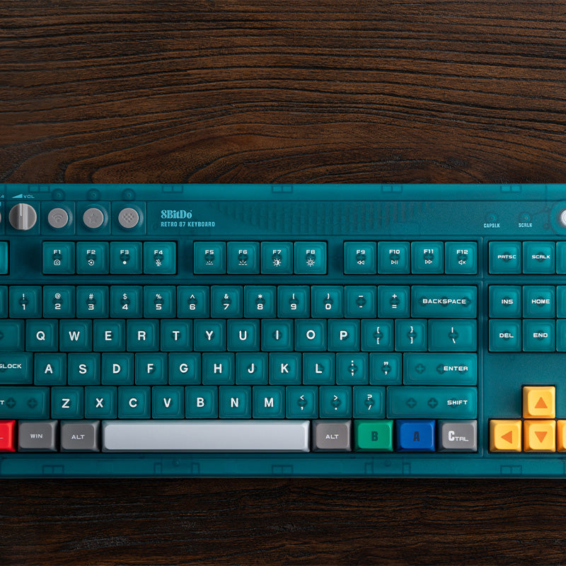 8BitDo Retro 87 Keyboard - Clear Blue